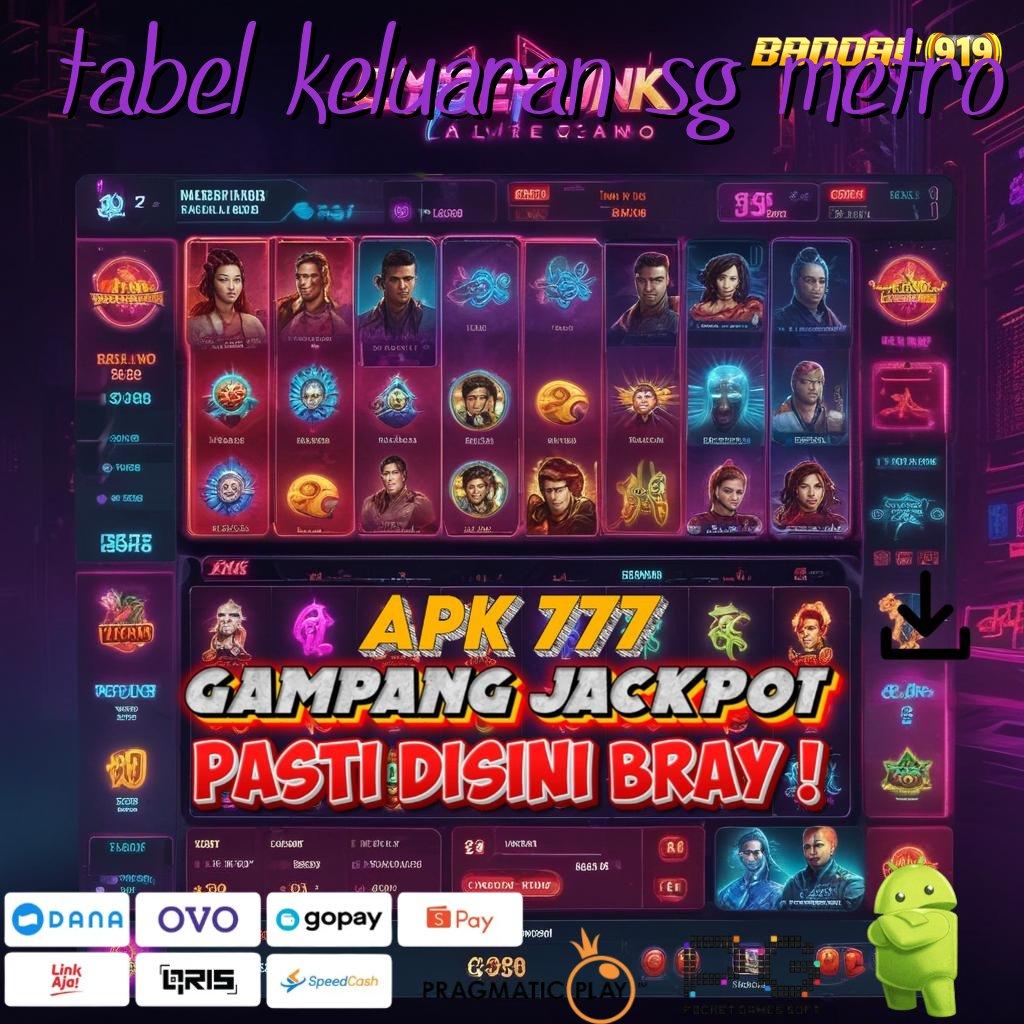 TABEL KELUARAN SG METRO > pasang aplikasi android